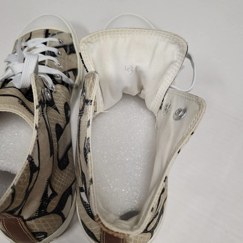 Burberry Mens Monogram-print High-top Sneakers In Neutrals Size 43 10 - Picture 9 of 13